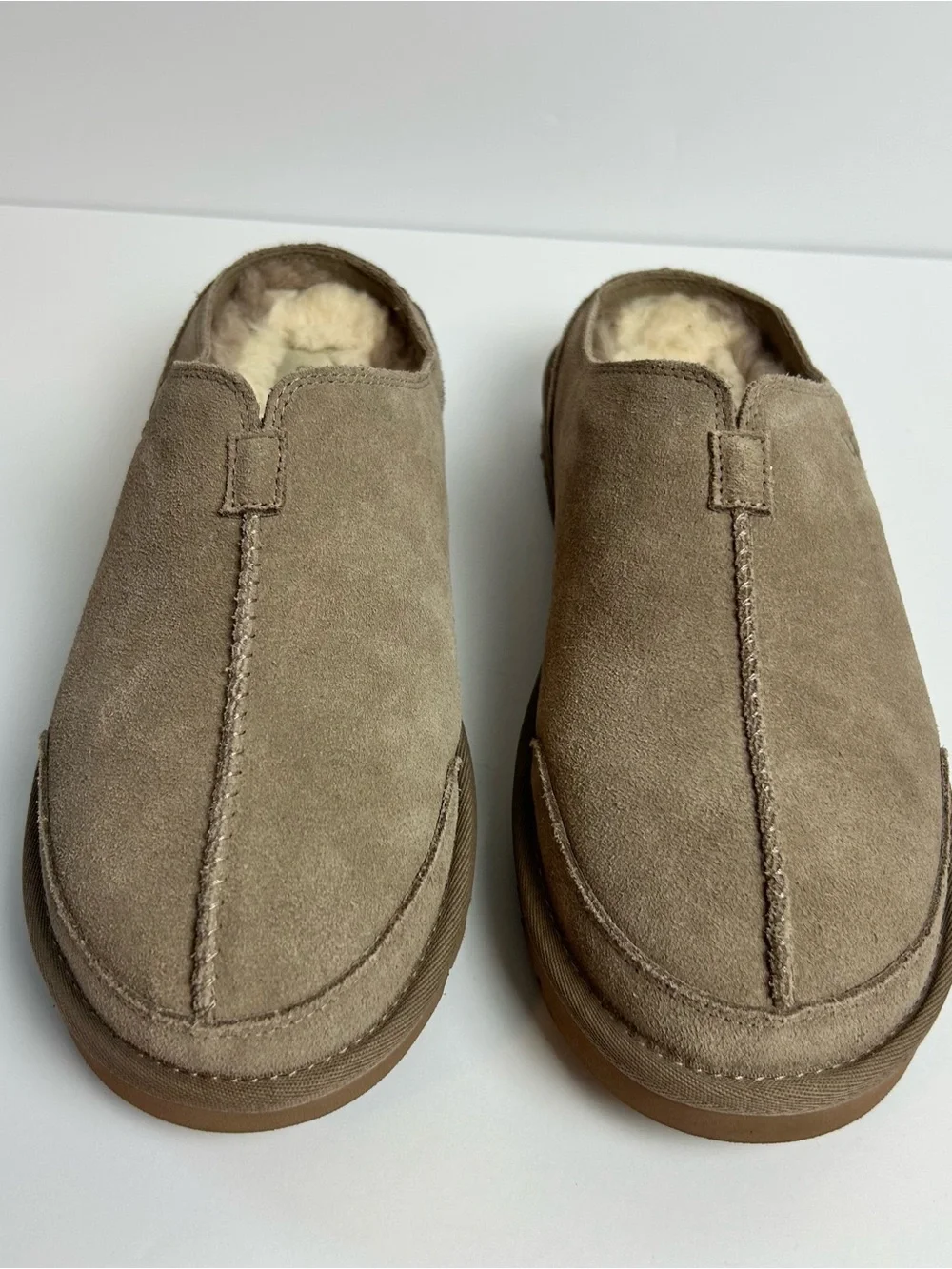 UGG Marcman Suede Slipper Mules Caribou Tan | Men's Sz 10 Wool Blend Lined